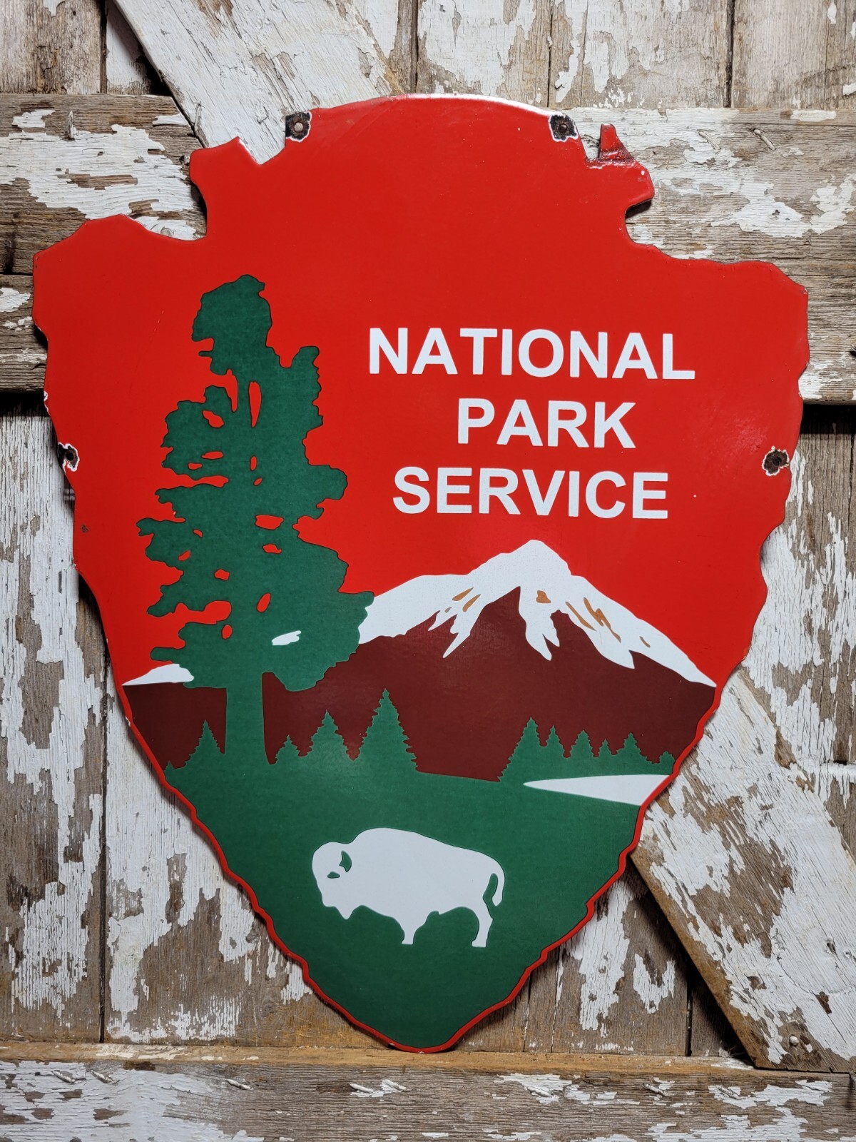 VINTAGE NATIONAL PARK PORCELAIN SIGN FOREST SERVICE 28