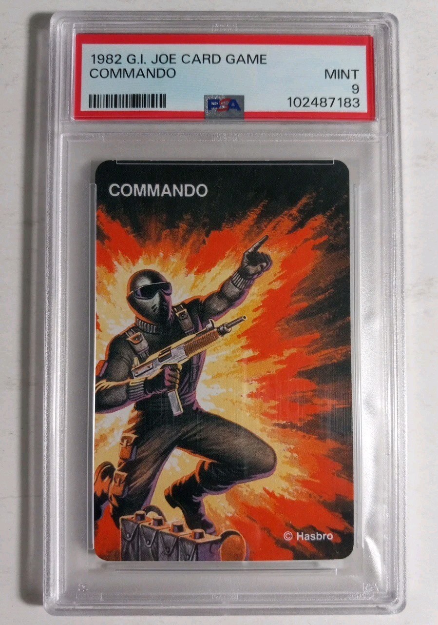 1982 G.I. Joe Card Game Snake Eyes Rookie 1st Appearance PSA 9 Commando