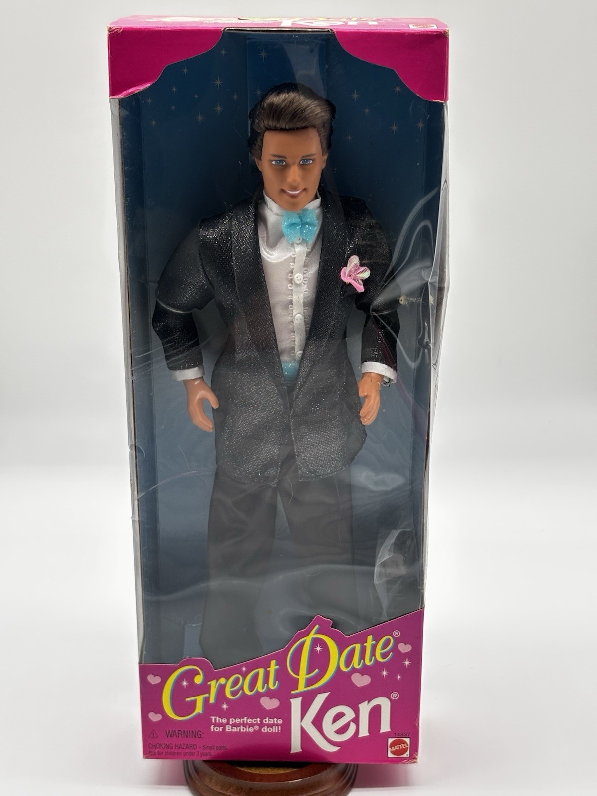 1996 Mattel Great Date Ken Doll Blk/Bl Tie Version Barbies Dream Date 14837 NRFB