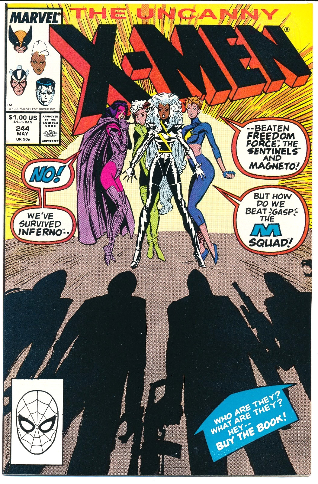 X-MEN #244 (05/89) 2 COPIES NM 9.2 - 9.4 1ST APP JUBILEE