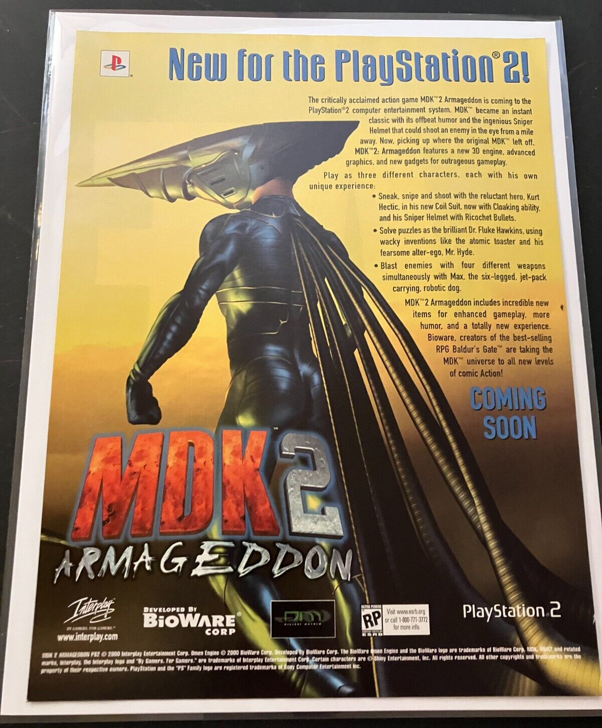 MDK 2: Armageddon - Vintage Original Gaming Print Ad  / Streamer Wall Art
