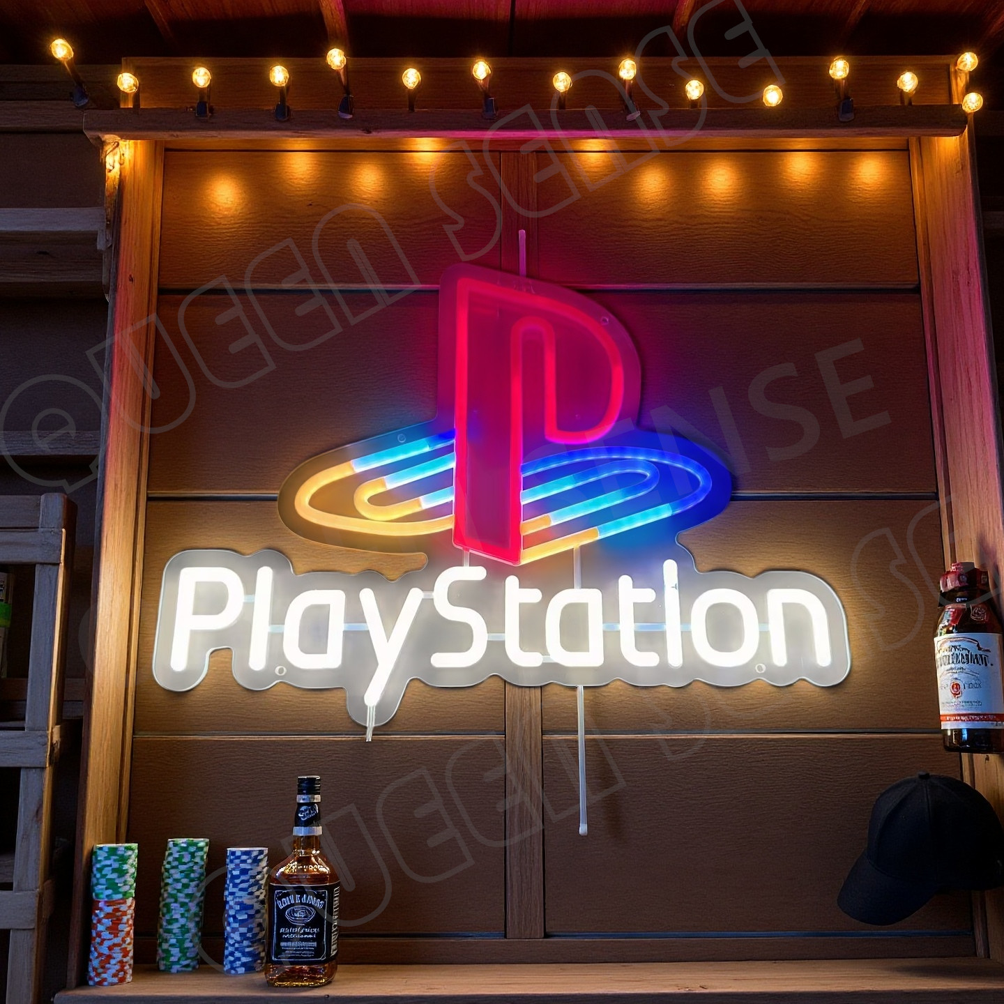 Playstation Game LED Neon Sign With Dimmer USB Powered Adjustable Light