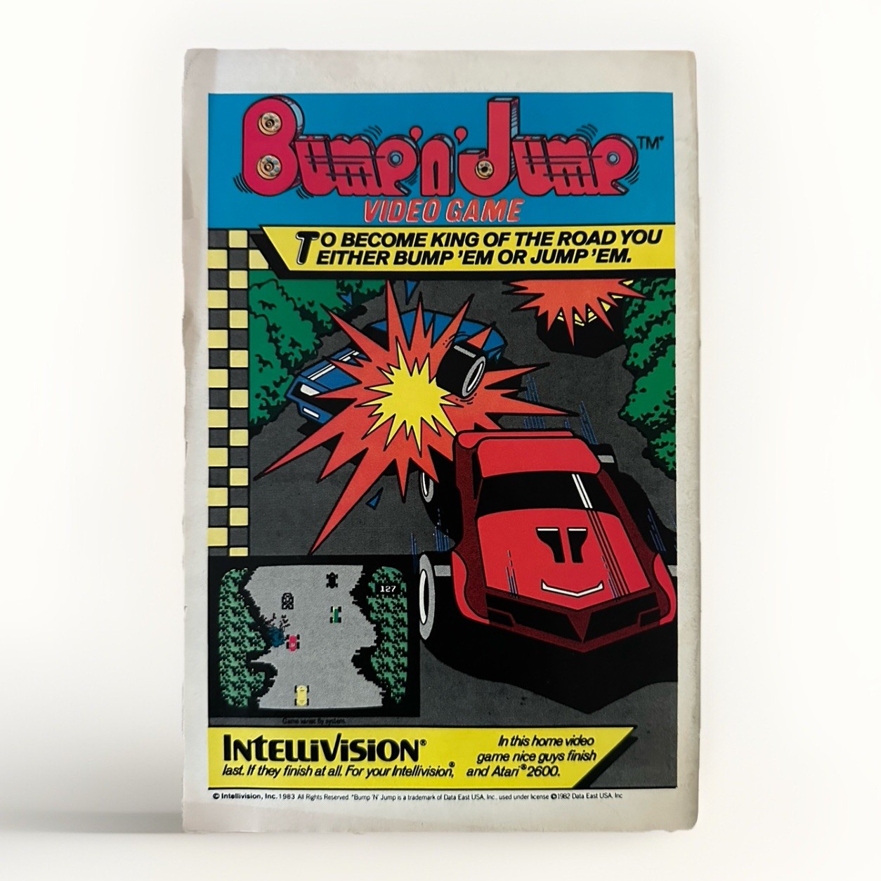 Bump ‘N’ Jump Intellivision Atari 2600 Vintage Video Game Print Ad/Wall Art