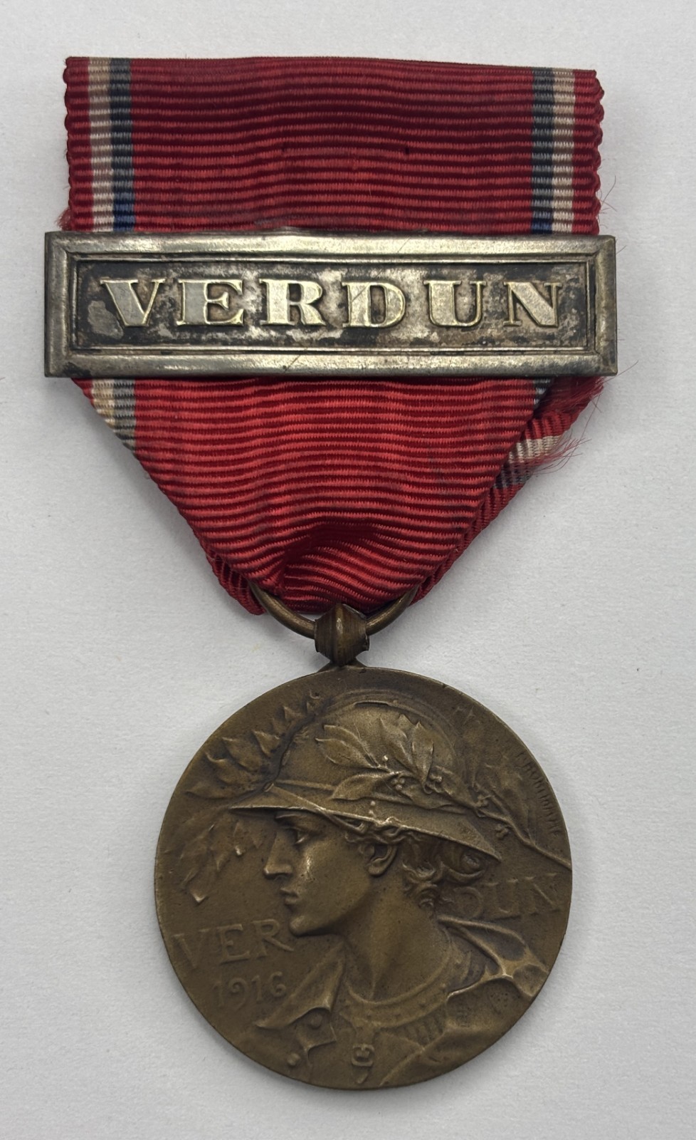 1916 WWI VERDUN MEDAL w/BAR PRUDHOMME VERSION