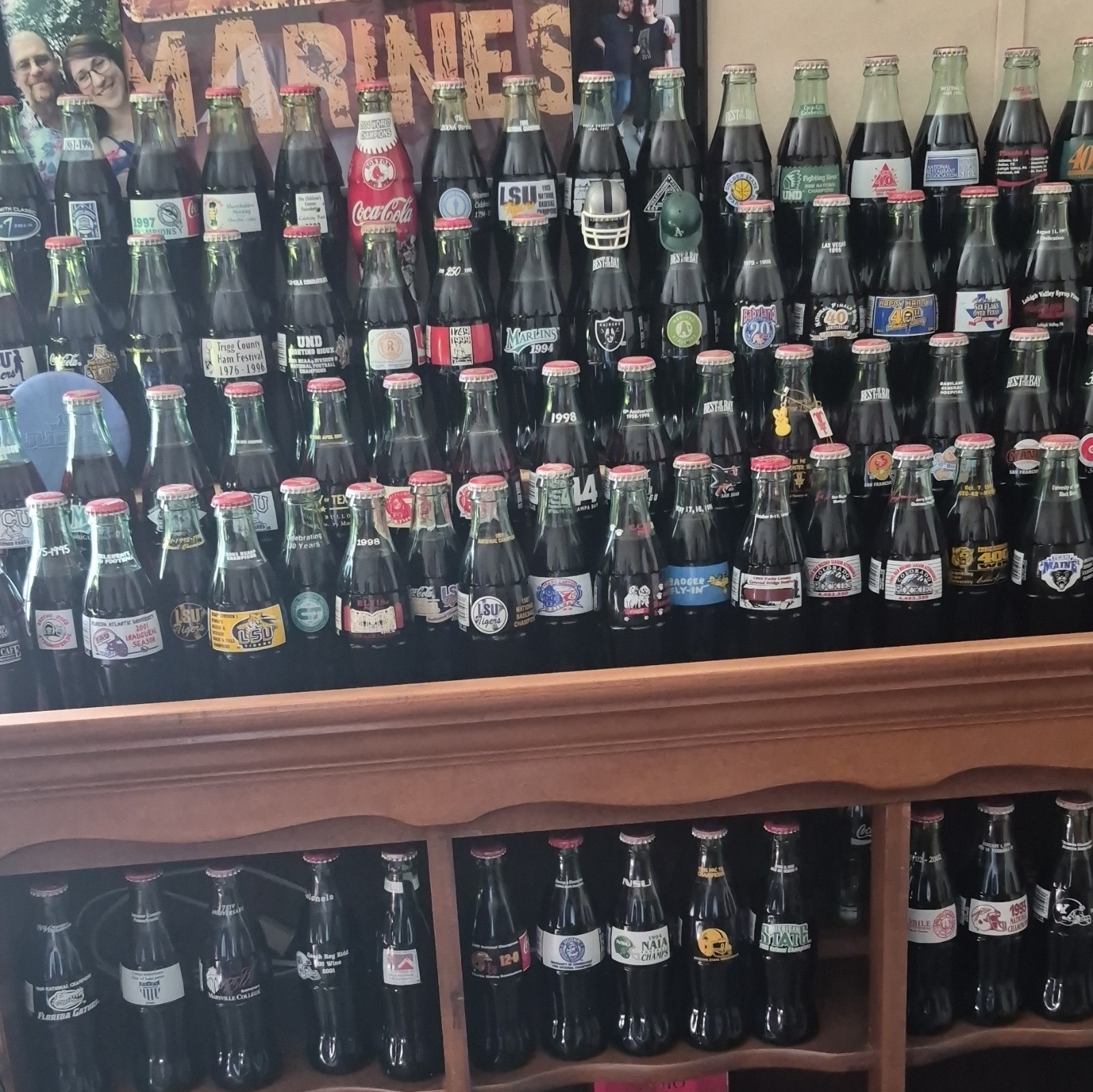 1200 plus different coke bottles 