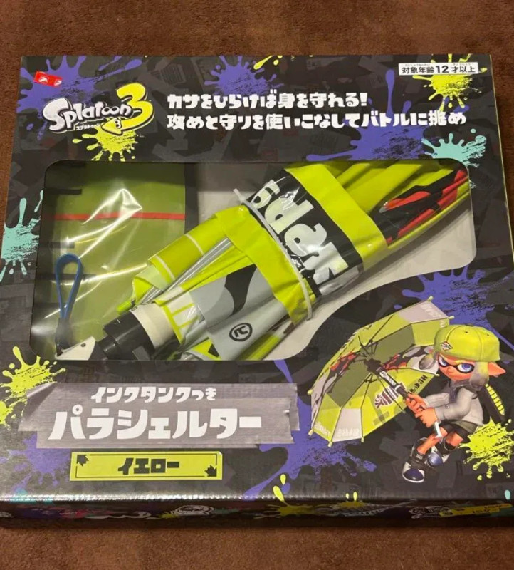 Nintendo Splatoon 3 Parashelter Water Gu-n Yellow Sunart With ink ta-nk Japan