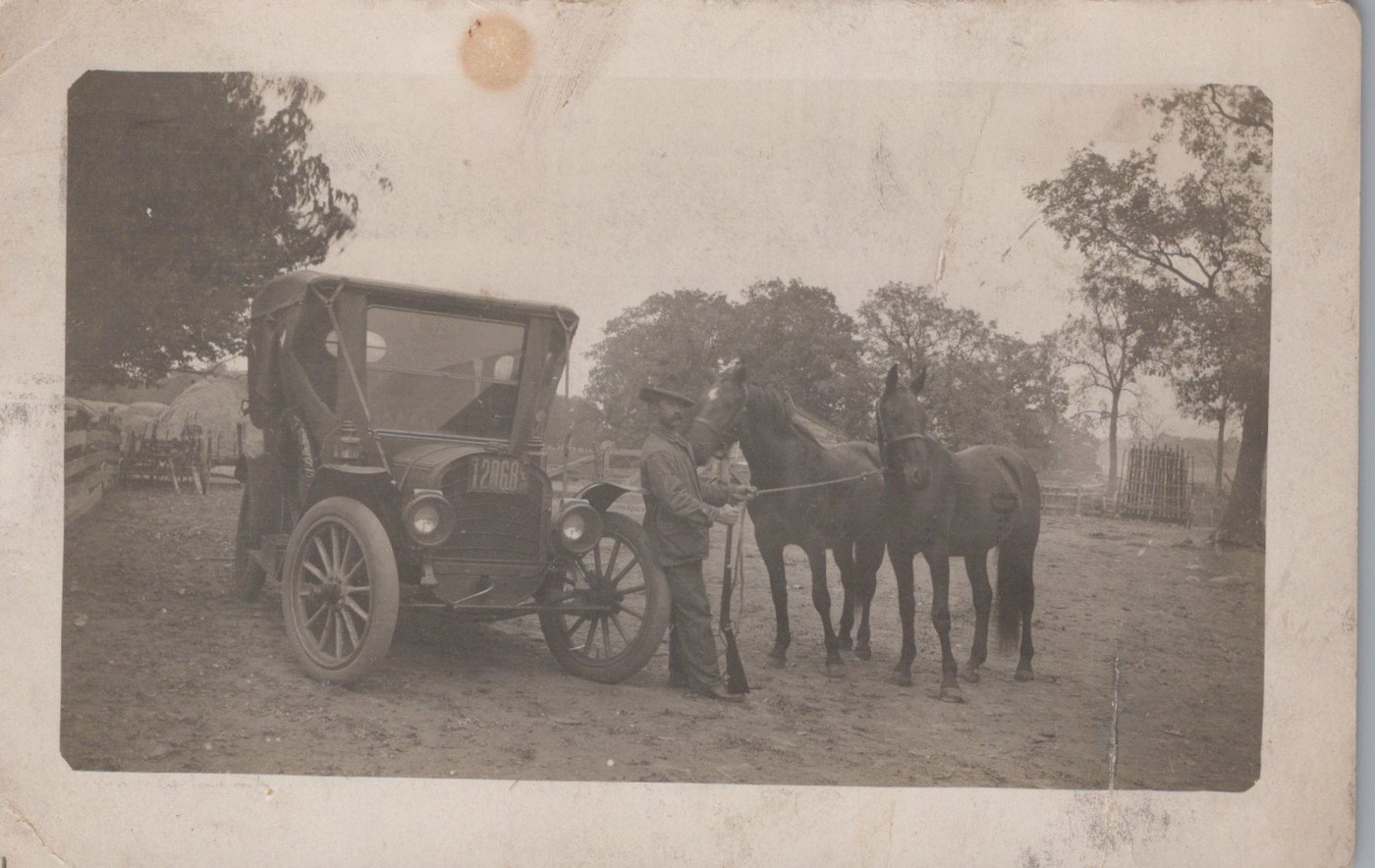 Bill Schade Rambler Auto Horses Hunter Patton PA 1910s - RPPC Photo Postcard