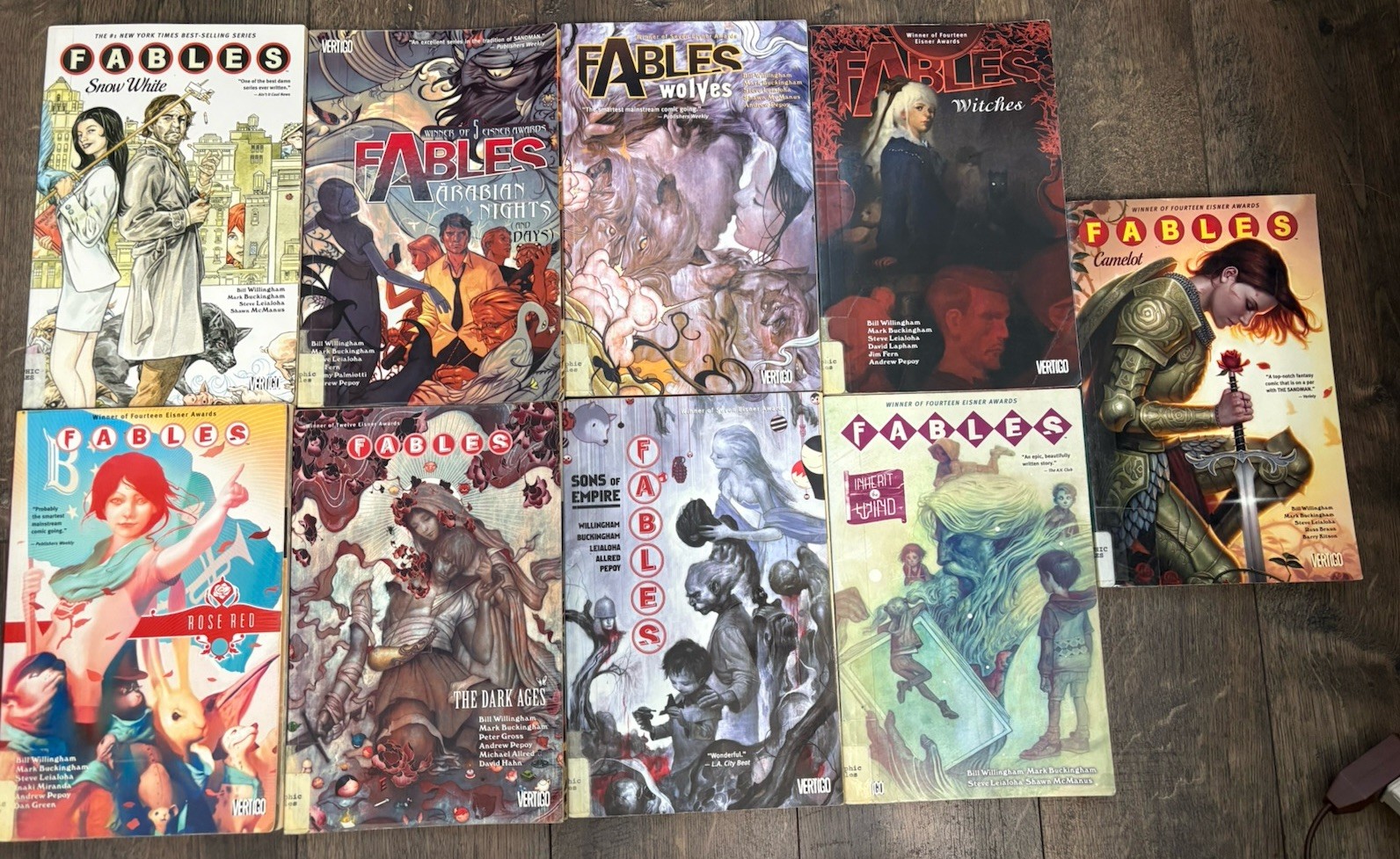 Fables Paperback Graphic Novel Lot Of 9 Bill Willingham