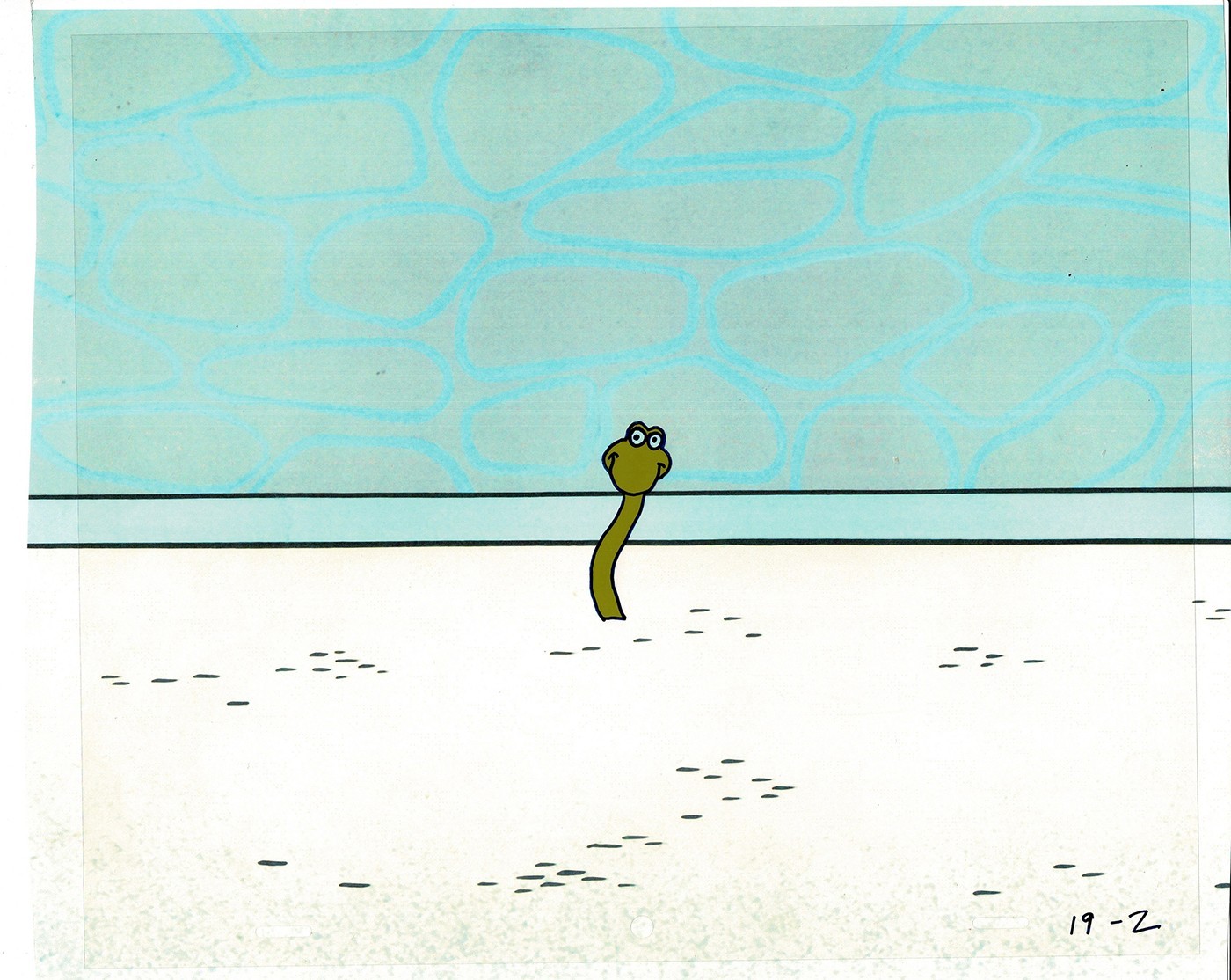 Sesame Street Cel n Drawing Detective Snake Production Cartoon Ivanick 1989 A-10
