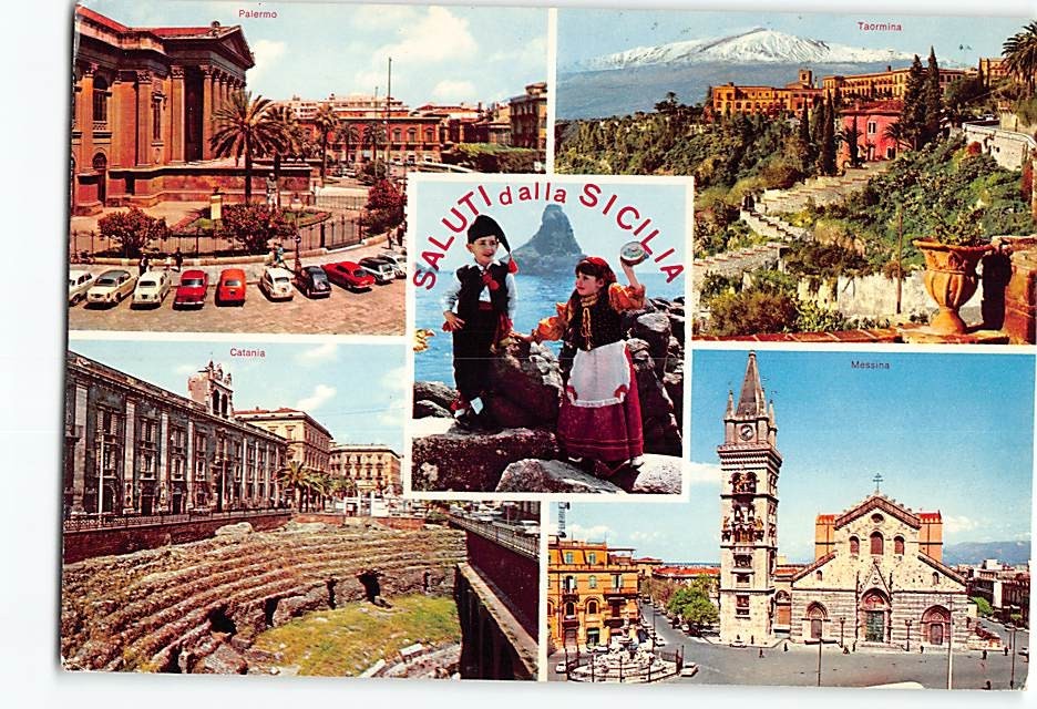 Postcard Saluti Da Sicilia Italy