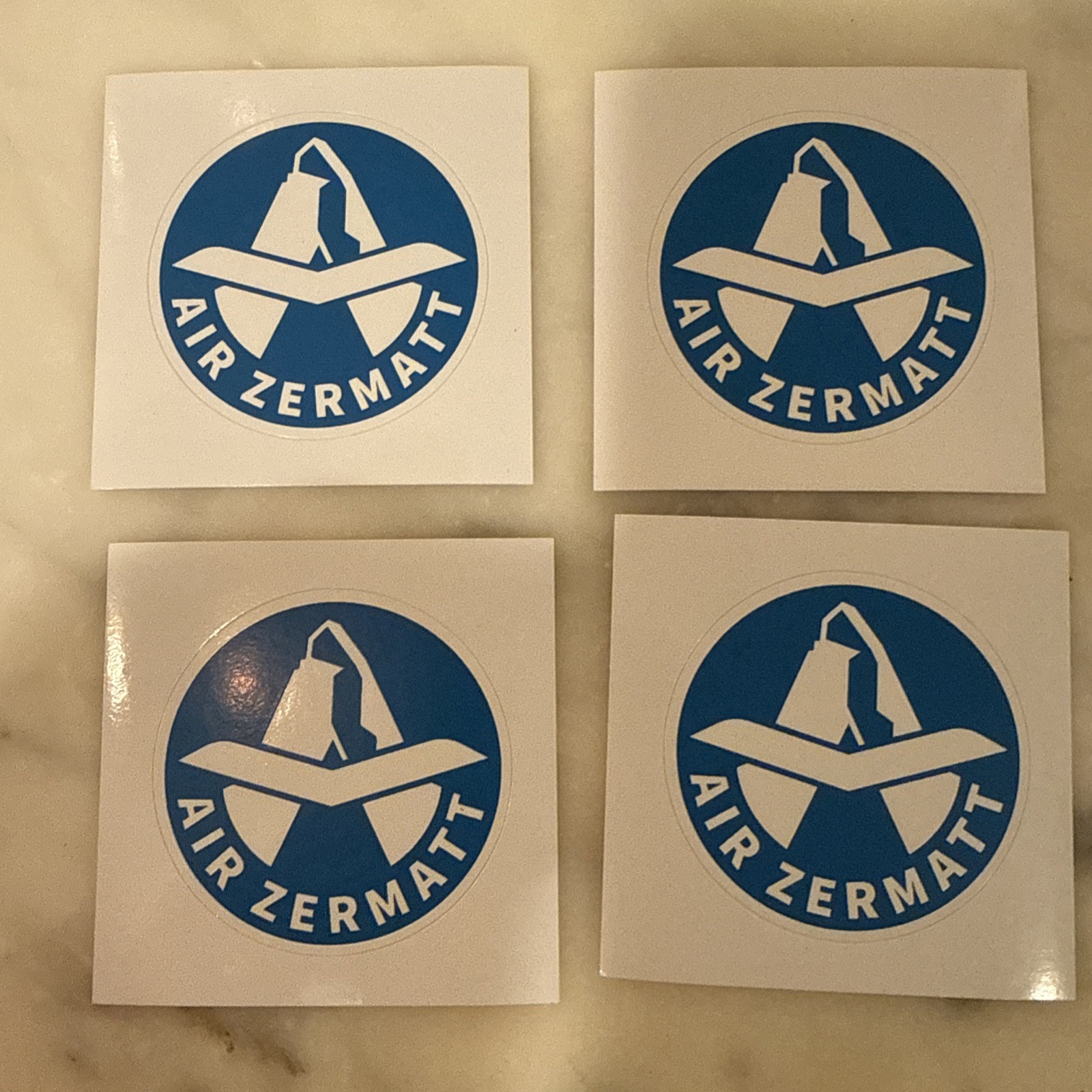 4 (Four) Official Air Zermatt Vinyl Stickers – Swiss Rescue Helicopter