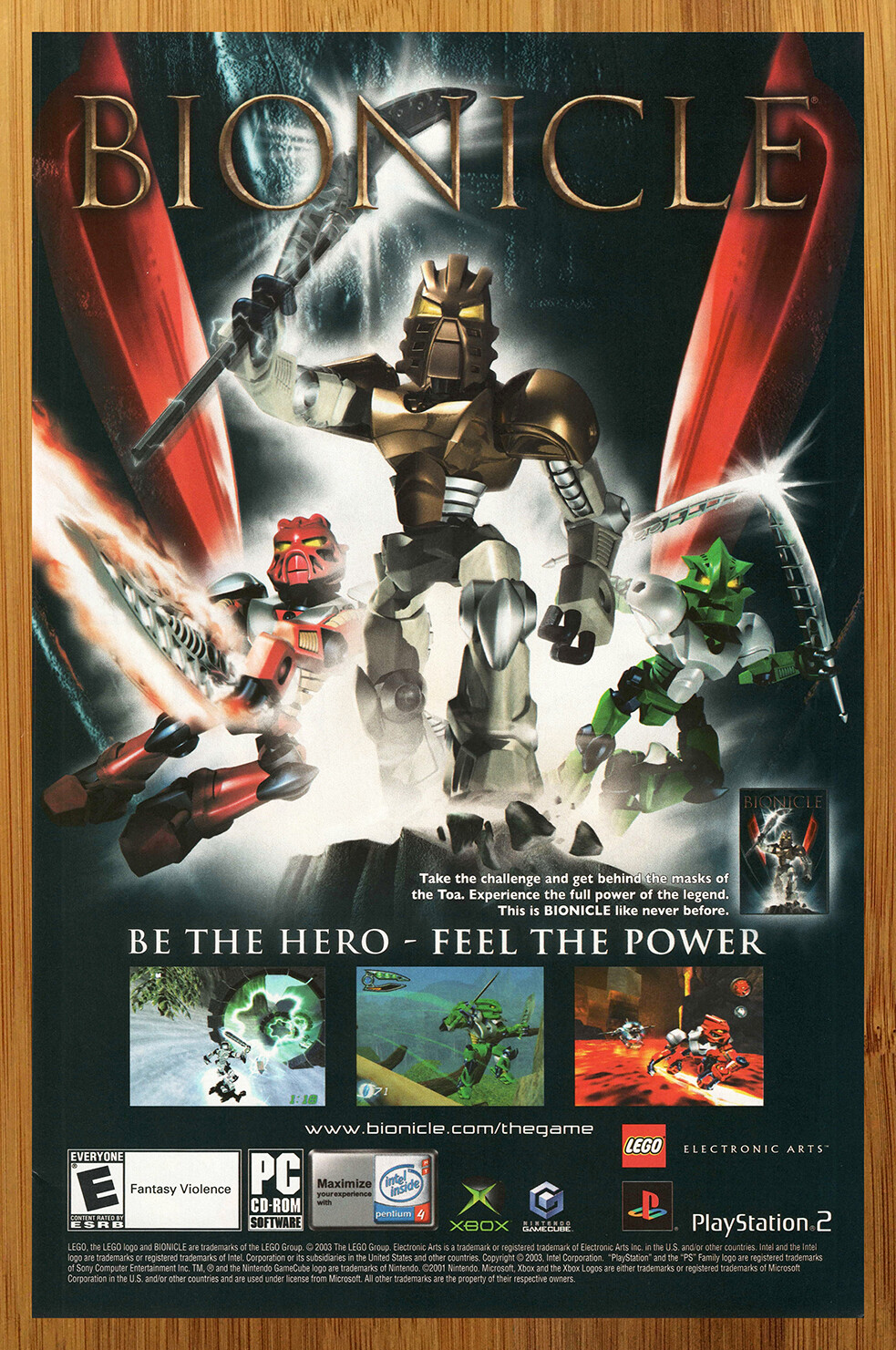 2003 Bionicle PS2 Xbox Gamecube Vintage Print Ad/Poster LEGO Official Promo Art