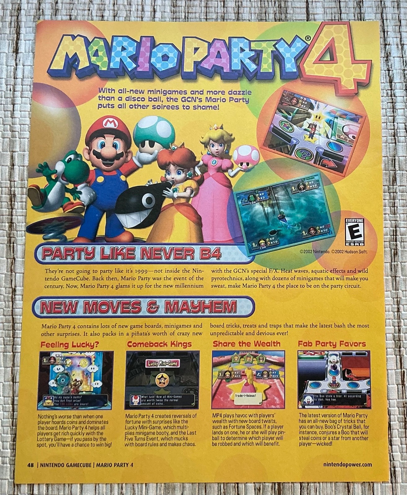 Mario Party 4 Nintendo Print Ad Poster Art 8”x 10.5”