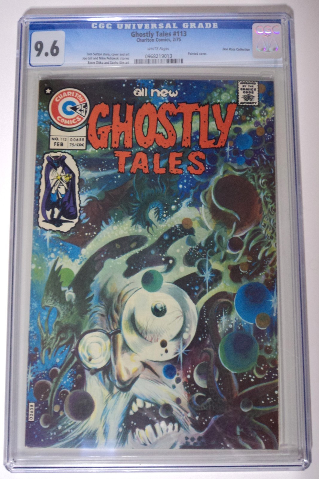 GHOSTLY TALES #113 CGC 9.6 White Pages Tom Sutton Charlton Horror 1975 Don Rosa
