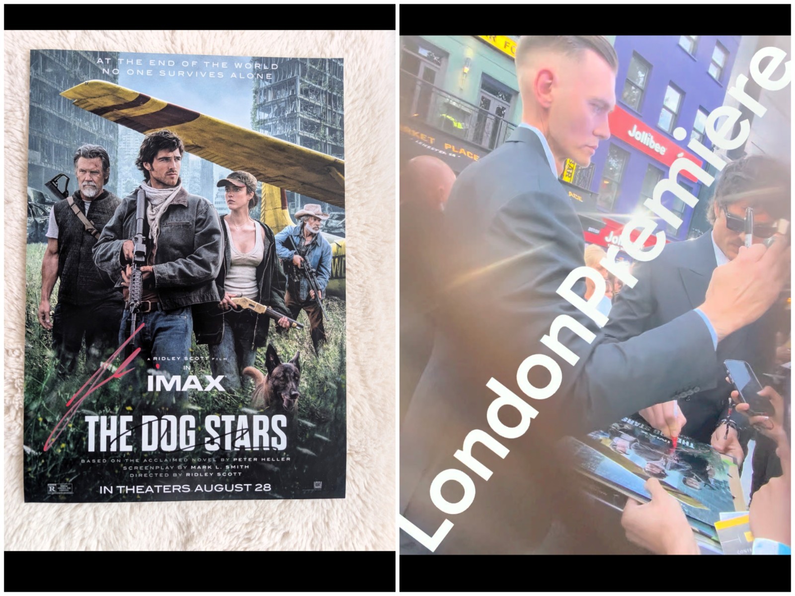 Jacob Elordi + (author) Signed A3 The Dog Stars Print Video Proof