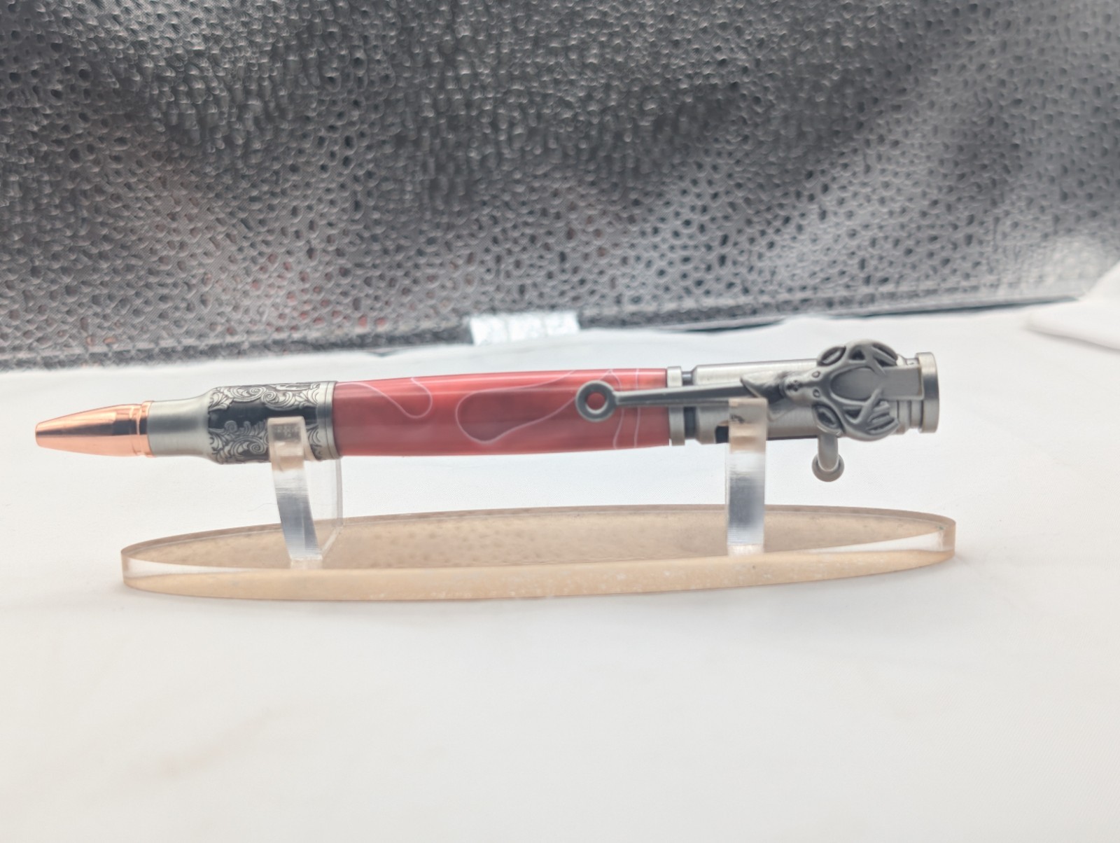 Handmade Resin Deer Hunter Bolt Action Pen With A Display Box.