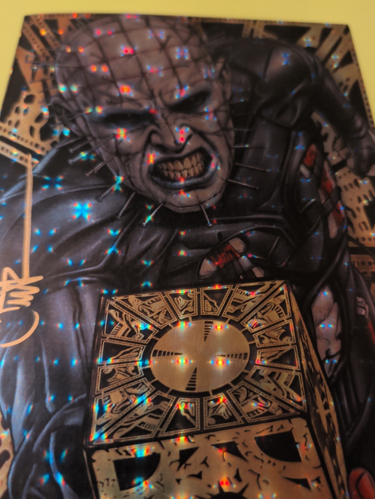 1/1  FRIGHT WEAVER  SURTUR HELLRAISER PINHEAD BLOODY PUZZLE BOX HOLO FOIL NM
