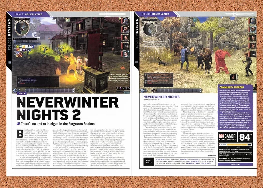 2006 Neverwinter Nights 2 PC Original Advertisement / Retro Promo vr4