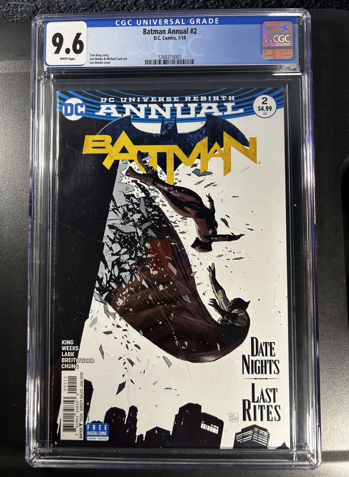 BATMAN ANNUAL #2 CGC 9.6 REBIRTH FIRST PRINT DC COMIC (2017) CATWOMAN FIRST DATE
