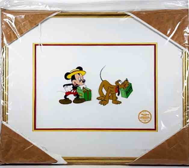 Disney Mr. Mouse Takes a Trip Framed Sericel, Limited Edition w/Certificate
