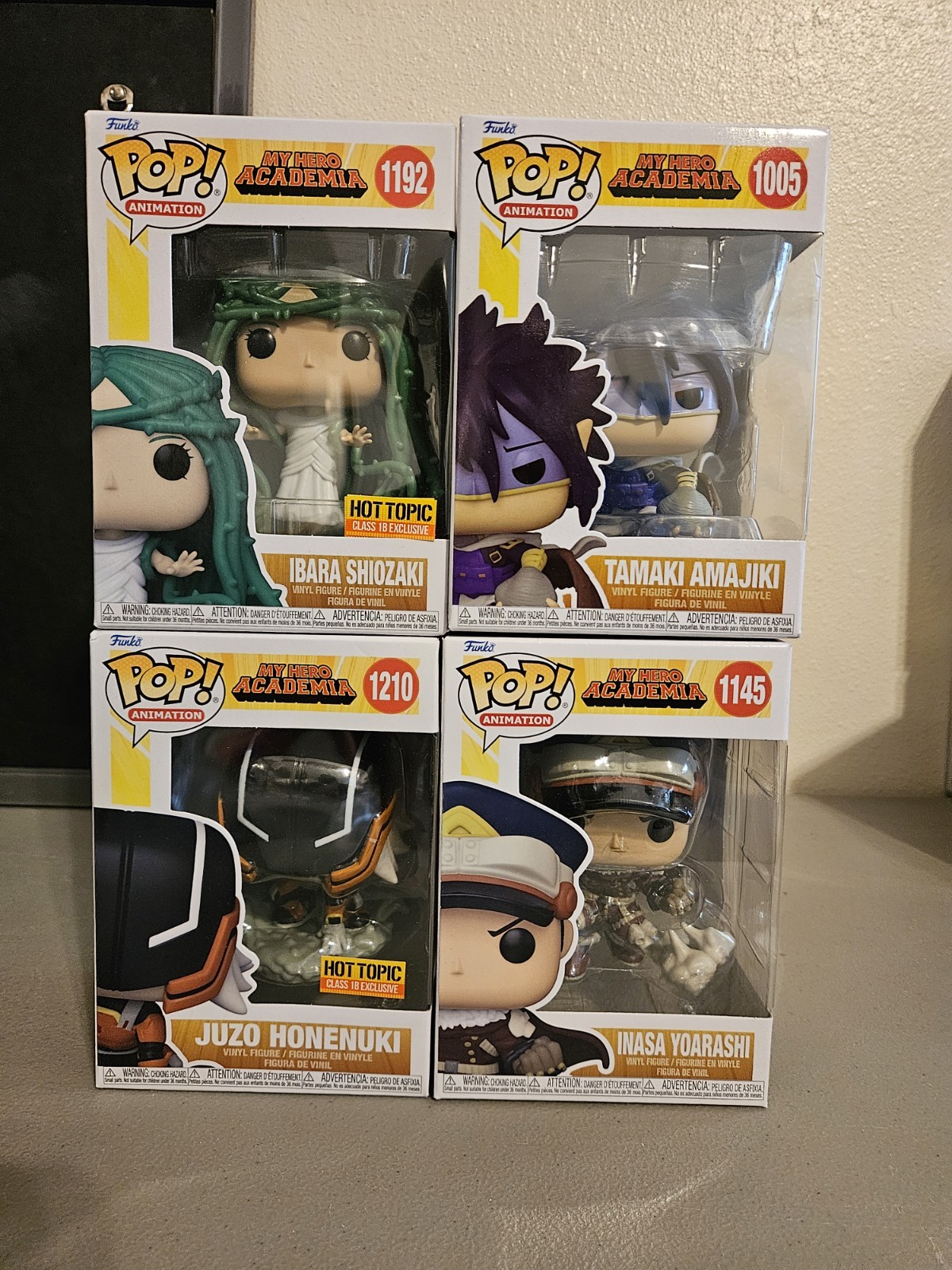 Funko Pop Lot 4 My Hero Academia Tamaki Ibara I Inasa Yoarashi Juzo Honenuki 