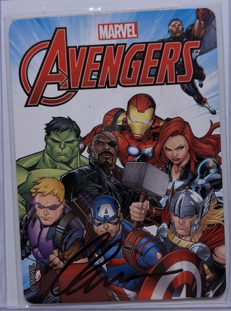 Chris Evans Captain America Signed Marvel Playing Card Autographed W COA Cert.