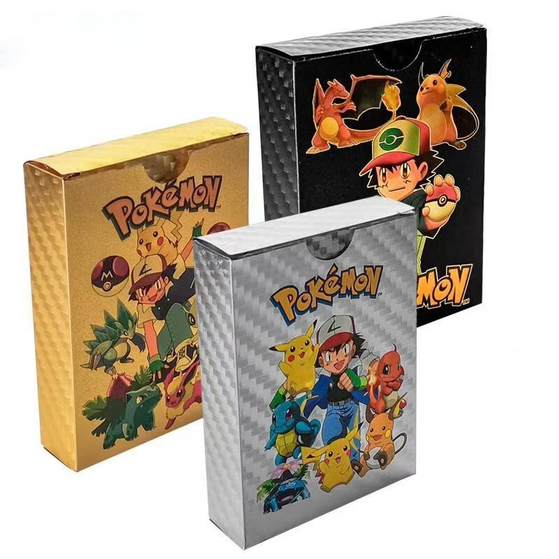 3PCS Collector's Edition Mixed Colors 55 Card TCG Vmax GX Card Charizard Pokémon