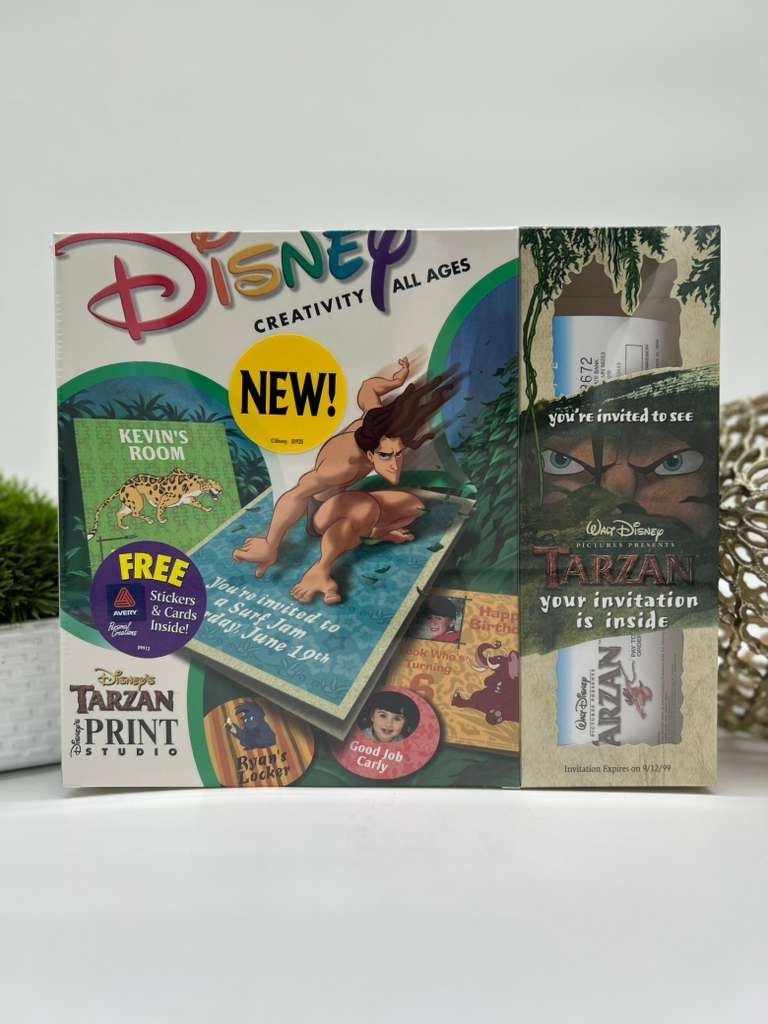 Vintage 1999 Disney Tarzan Print Studio CD-ROM PC Windows 95 OB Sealed
