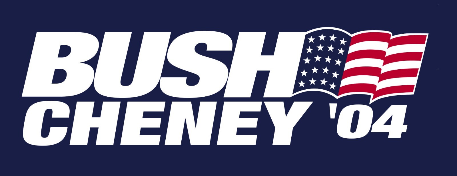 Bush Cheney 2004 Presidential For President Replica Campaign Bumper Sticker