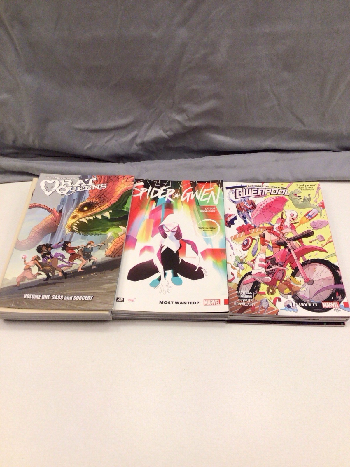 The Unbelievable Gwenpool Volumes 1-5 , Spider Gwen 0-6, Rat Queens 1-7 TPB Lot