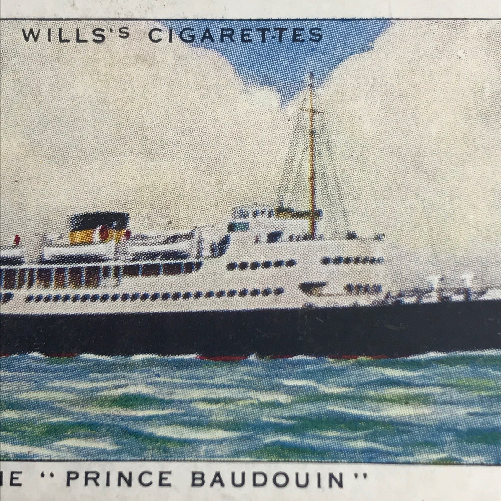 Wills Cigarettes The Prince Baudouin Ship Tobacco Card Vintage 1930s Collectible