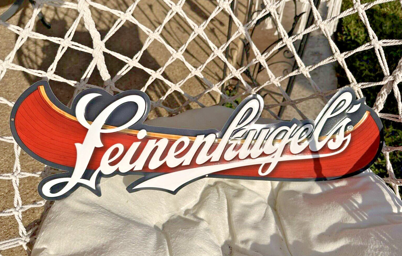 Leinenkugel’s Leinie CANOE Boat Metal Sign Tin Tacker 24