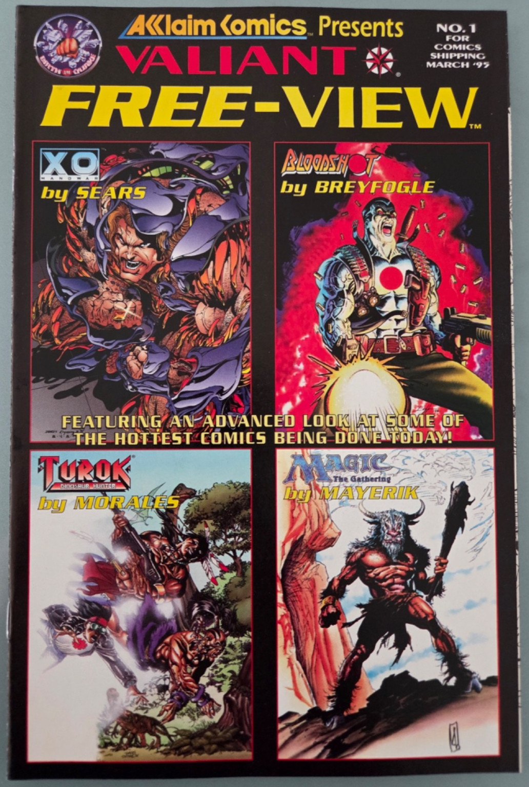 ACCLAIM VALIANT FREE-VIEW #1 (1995) 1ST APPEARANCE MAGIC THE GATHERING IN COMICS