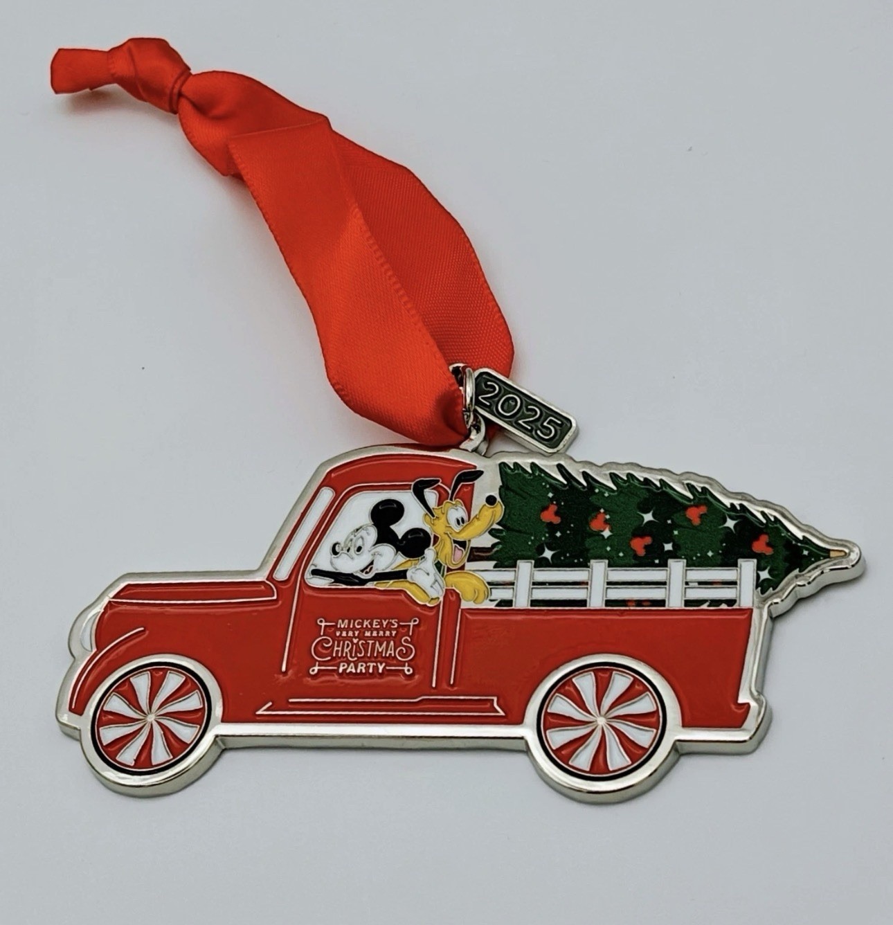 2025 Disney World Mickey's Very Merry Christmas Party Ornament Pluto Red Truck