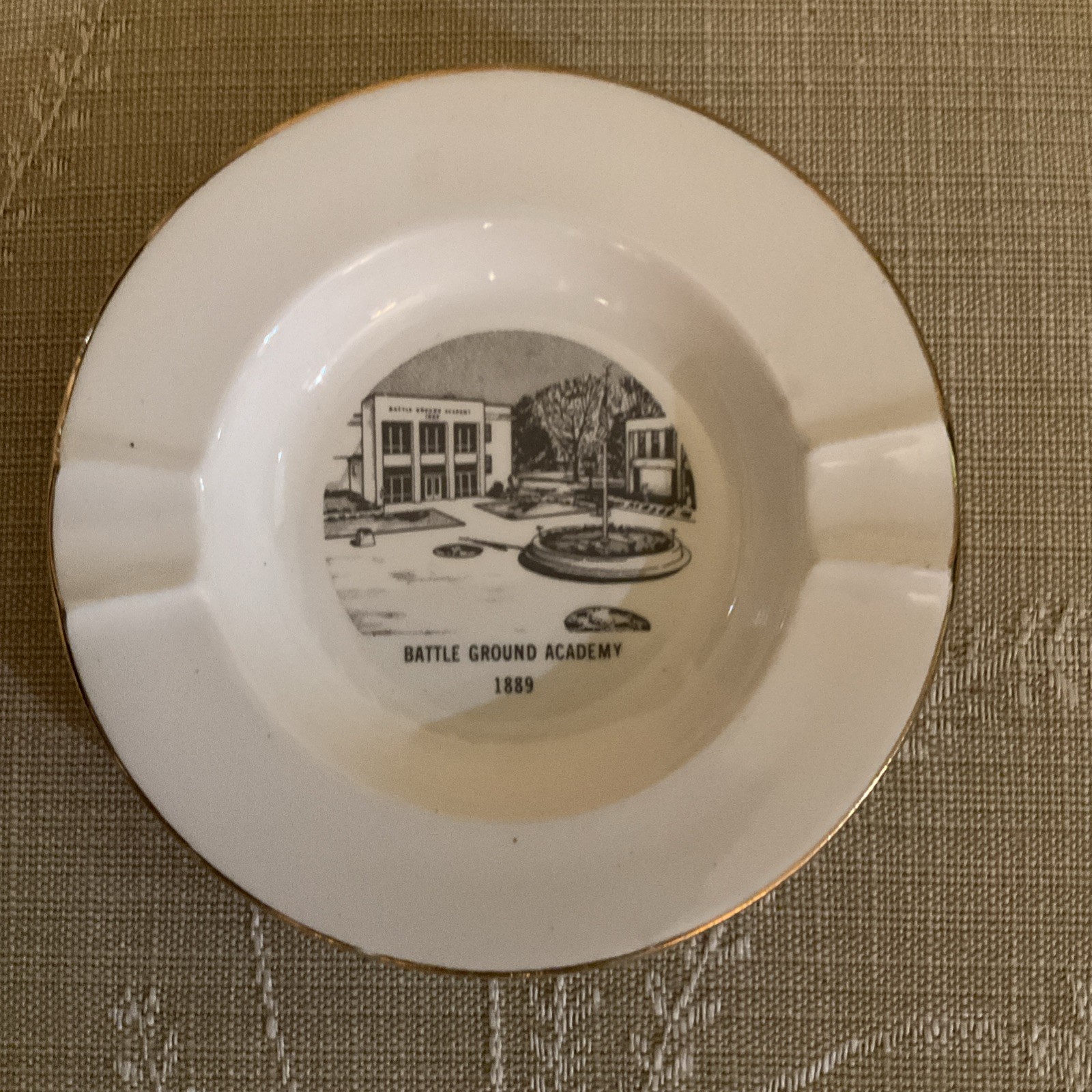 Vintage Battle Ground Academy (Franklin, Tennessee) Ashtray, Great Condition