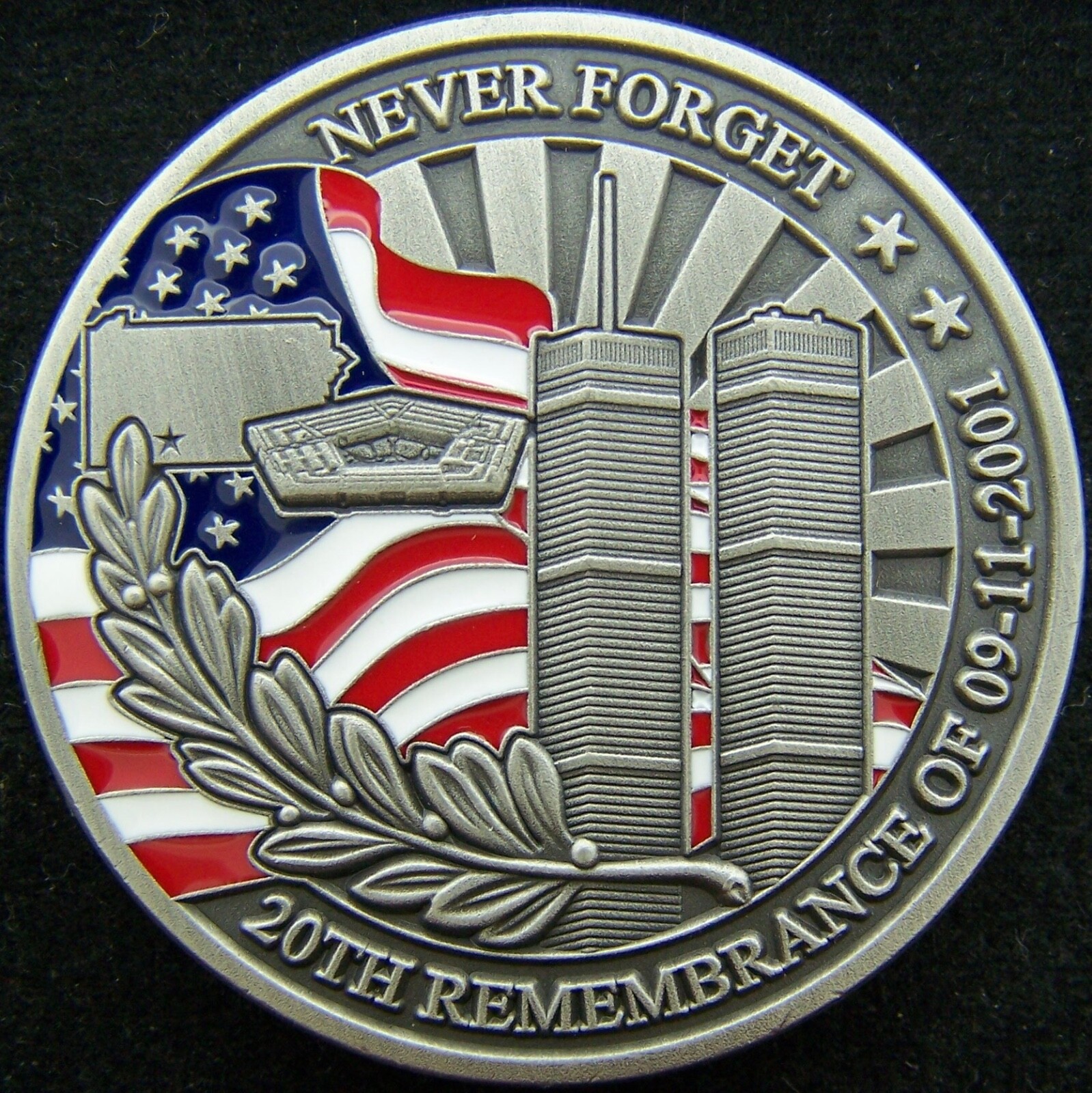 TSA September 11th Never Forget 20th Remembrance Challenge Coin