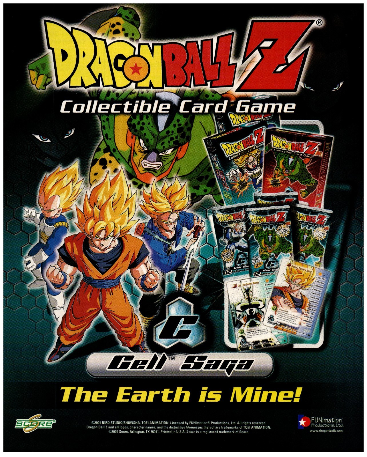 2002 Print Ad/Poster Dragon Ball Z Cell Saga Goku Vintage CCG TCG Art Ad