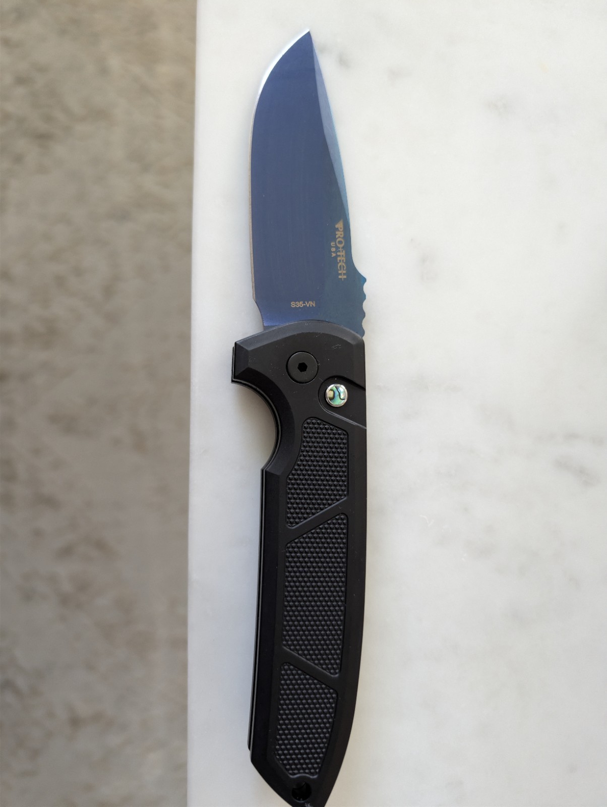 Pro-Tech Les George Rockeye  Knurled Black (3.4