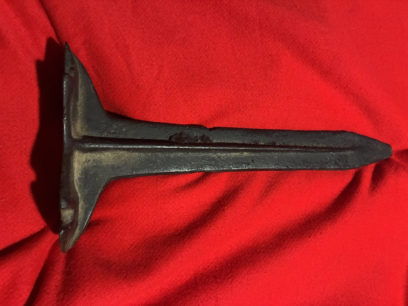  Cast Iron Cobblers Shoe Last Stand  12” Tall Pointed Last Holder