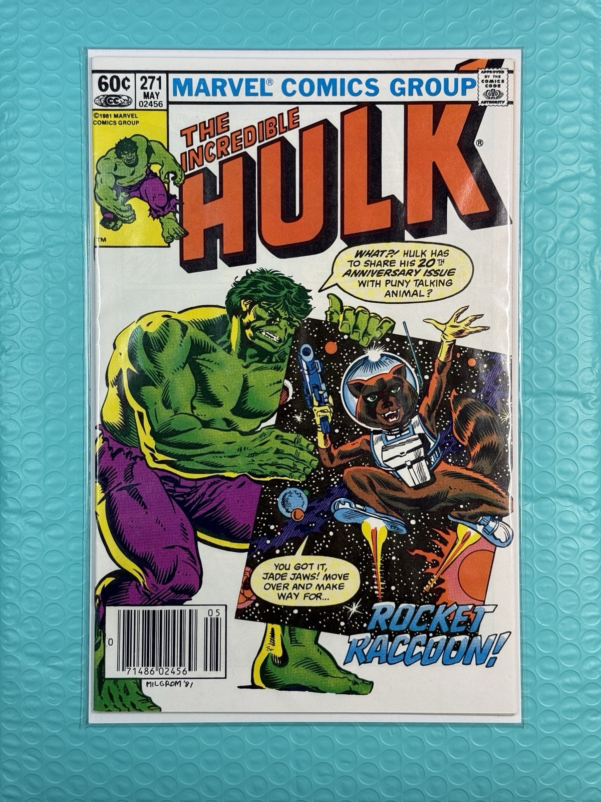 Incredible Hulk #271 1982 (Page Tear) Rocket Raccoon 1st Appearance Newsstand