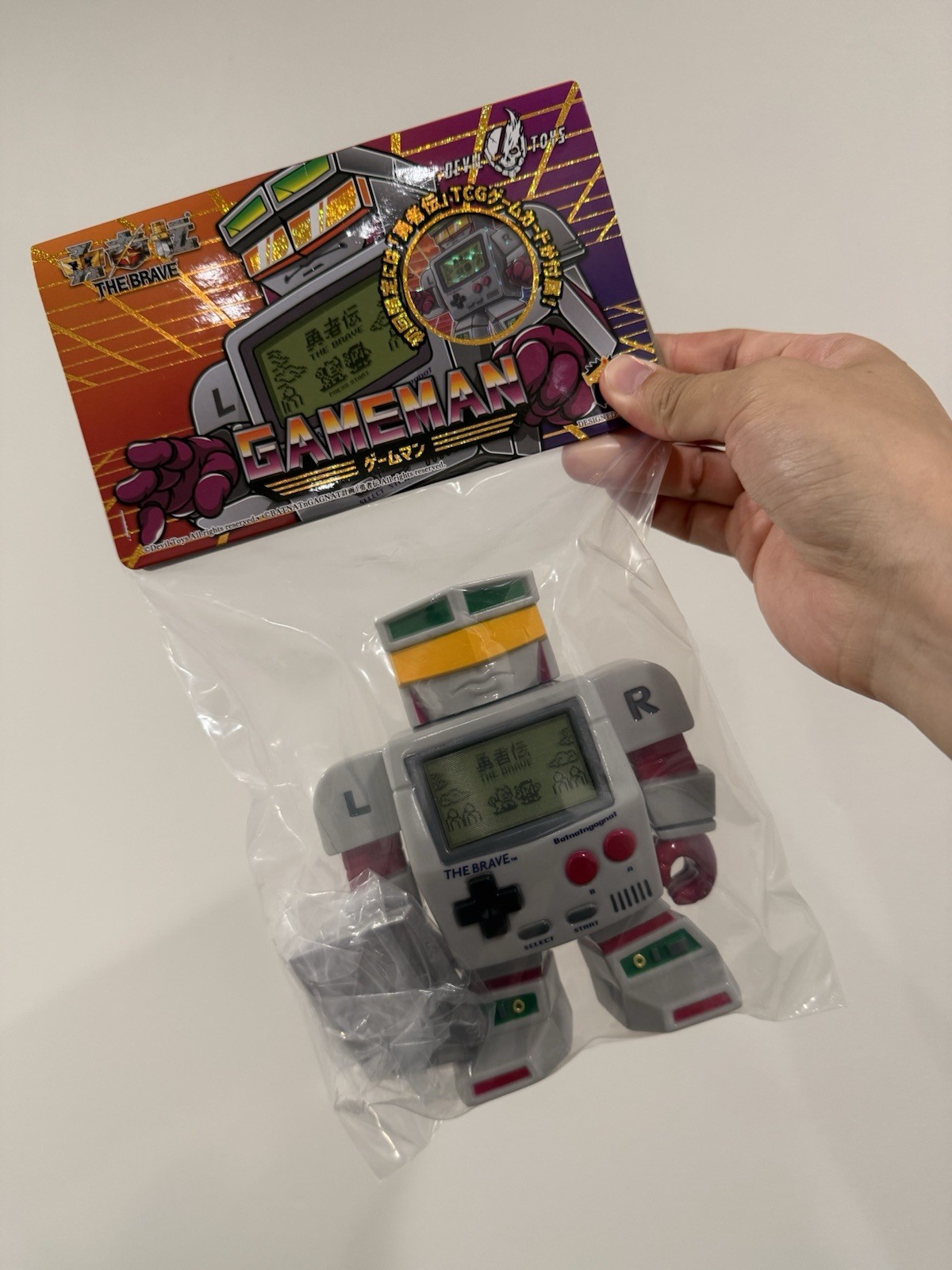 Devil Toys GAMEMAN The Brave ACGHK 2026 Exclusive Sofubi Vinyl Figure + TCG Card