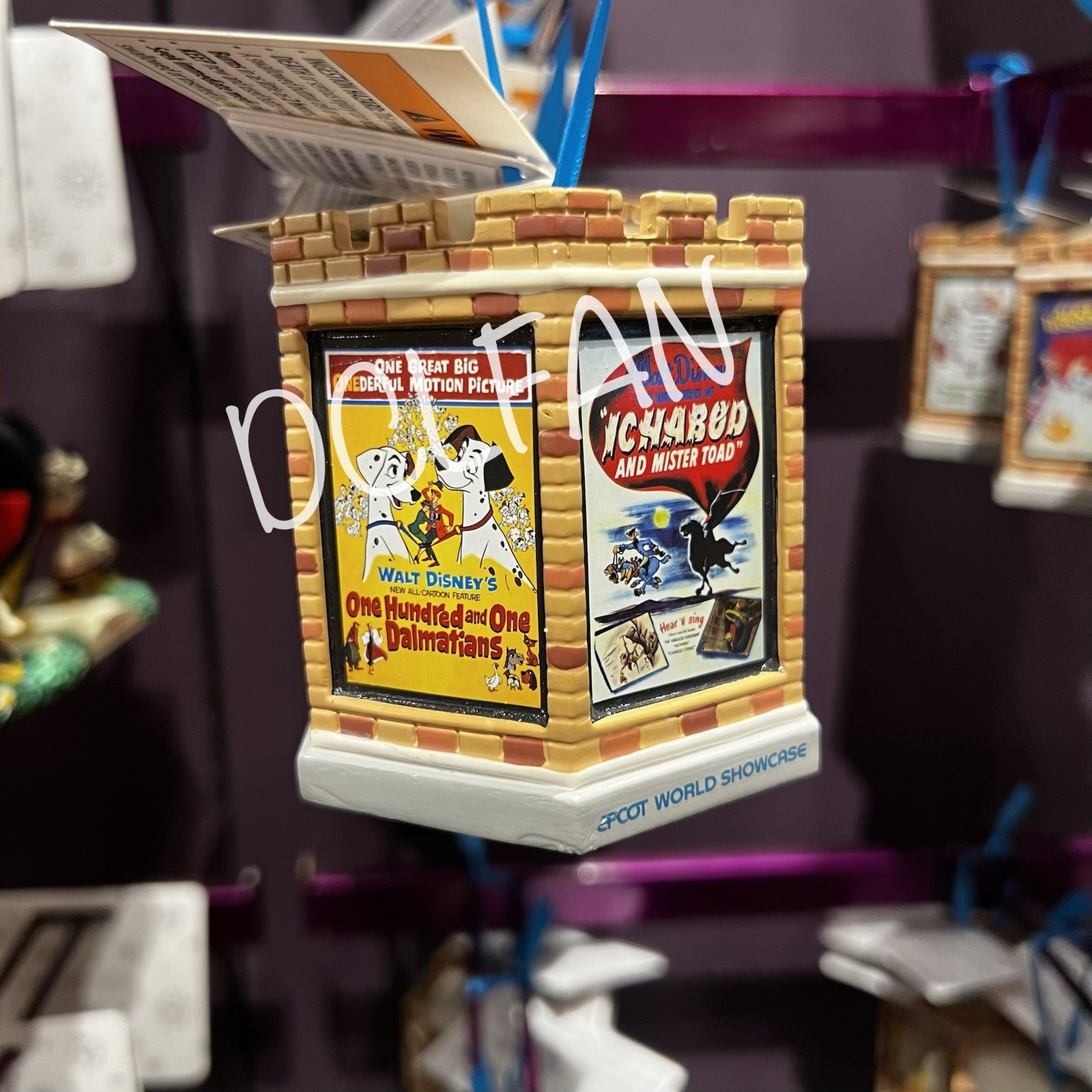 Disney Parks Epcot World Showcase United Kingdom Movie Posters Ornament NEW