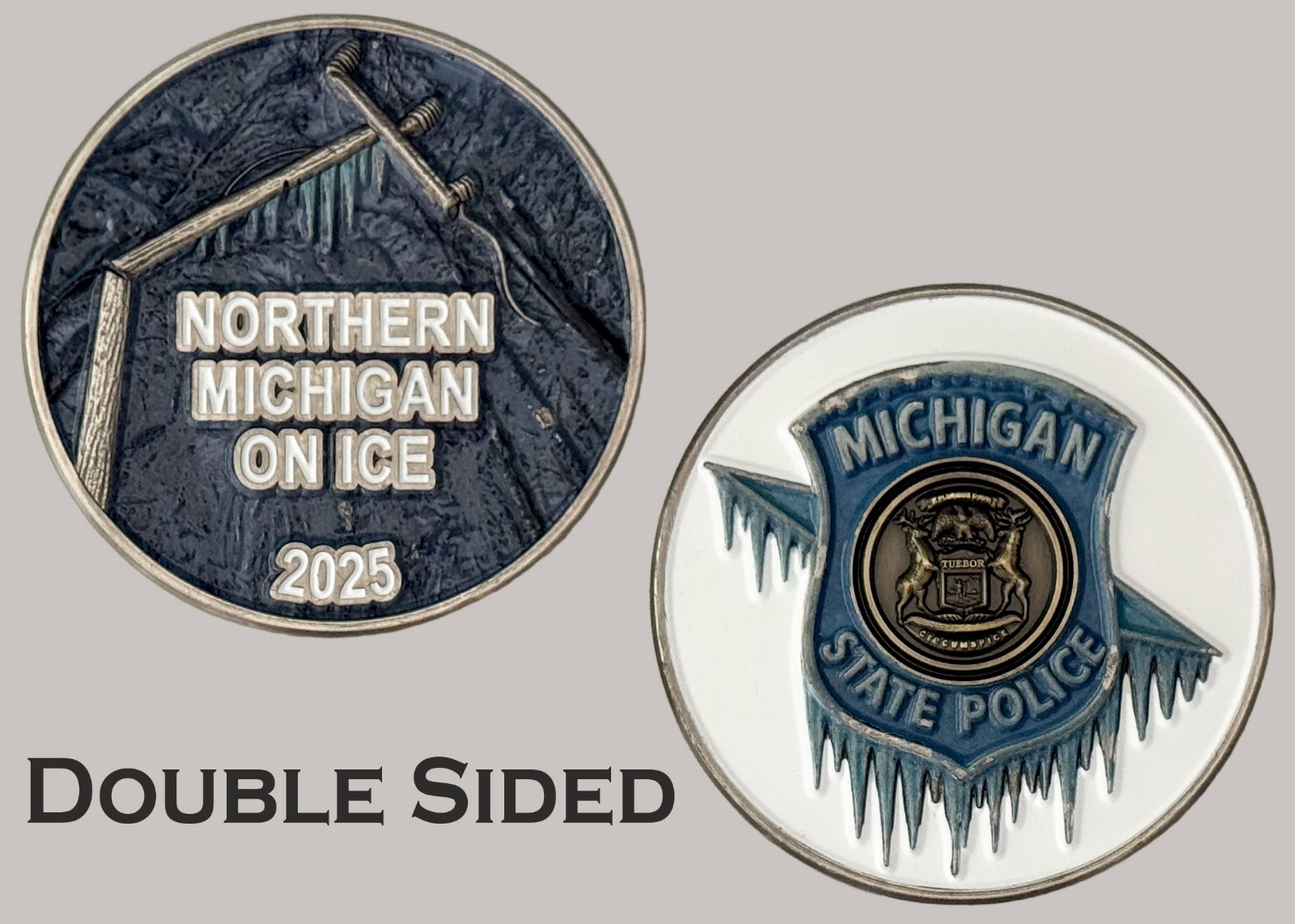 Michigan State Police Northern Michigan On Ice 2025 Challenge Coin  J#32