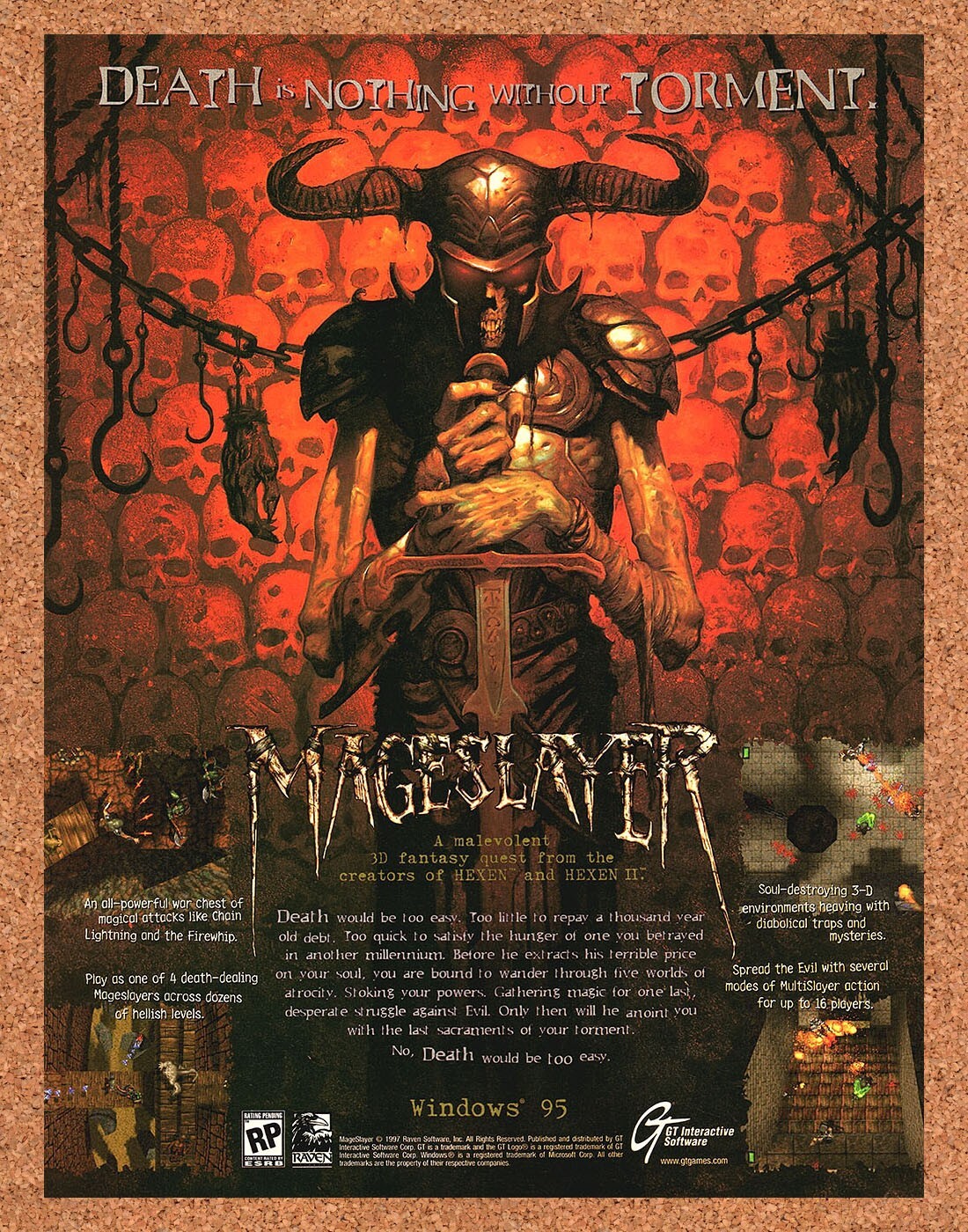 1997 MageSlayer PC Original Advertisement / Retro Promo v1