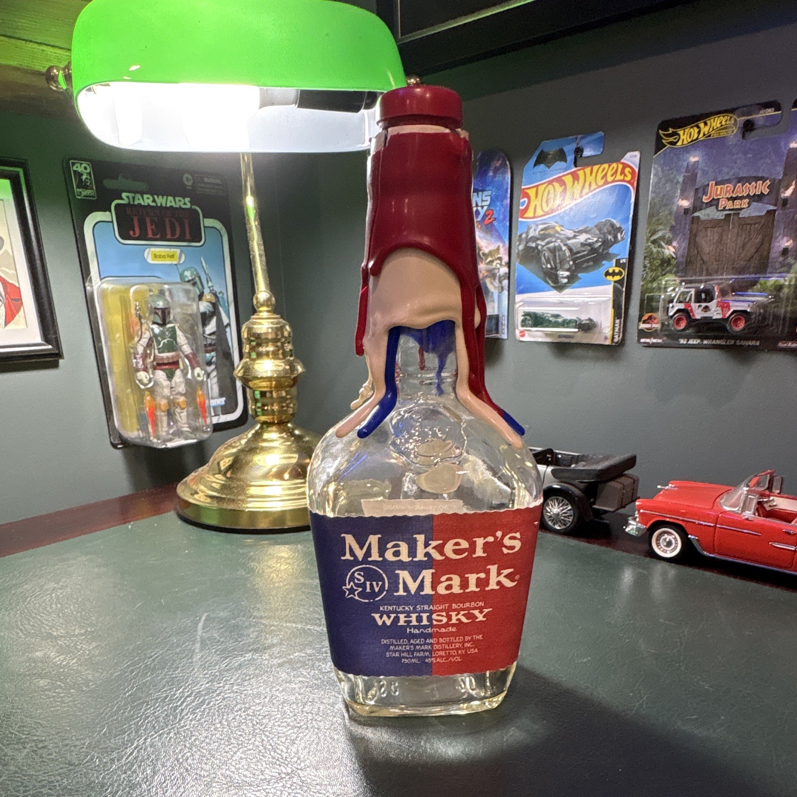 Rare Maker's Mark Rock the Vote Election Bottle - Red White Blue Wax Eleph/donk