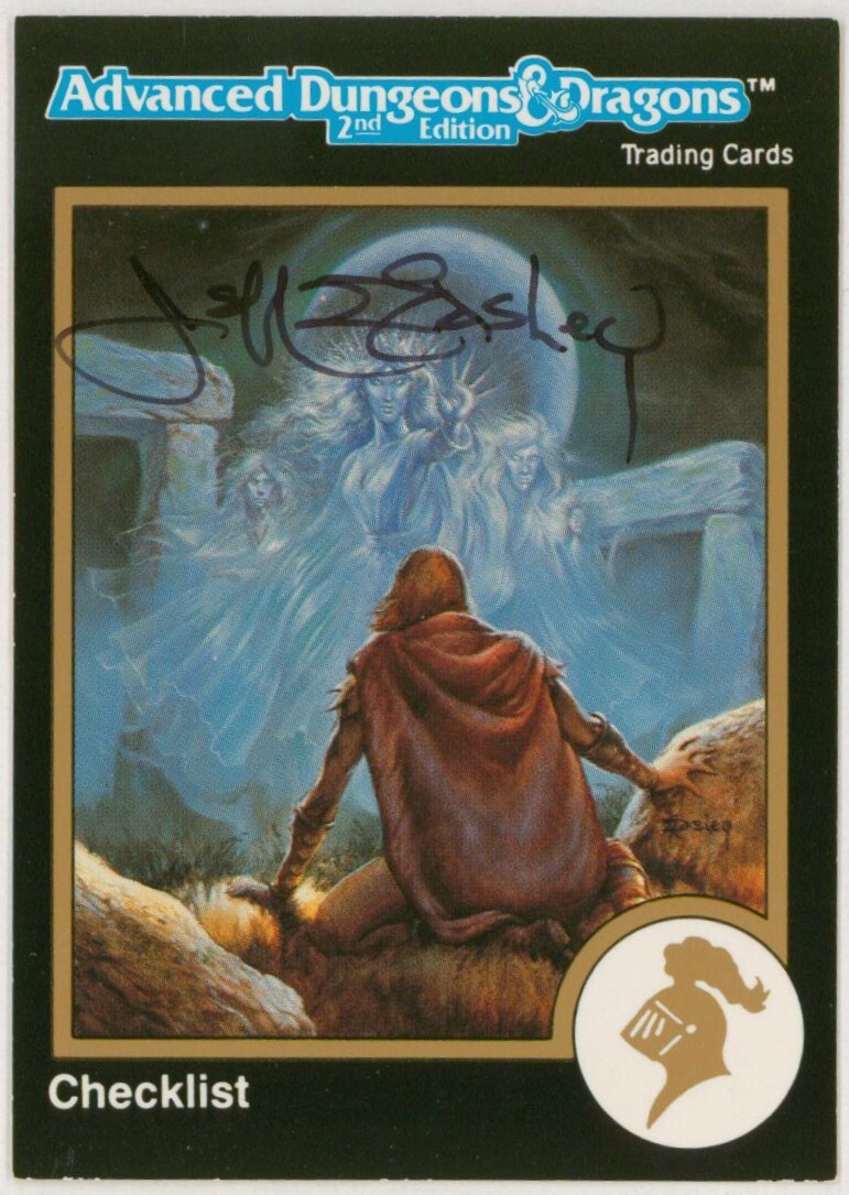 Gold Border Signed Jeff Easley 1991 TSR AD&D Dungeons & Dragons Art Card #736