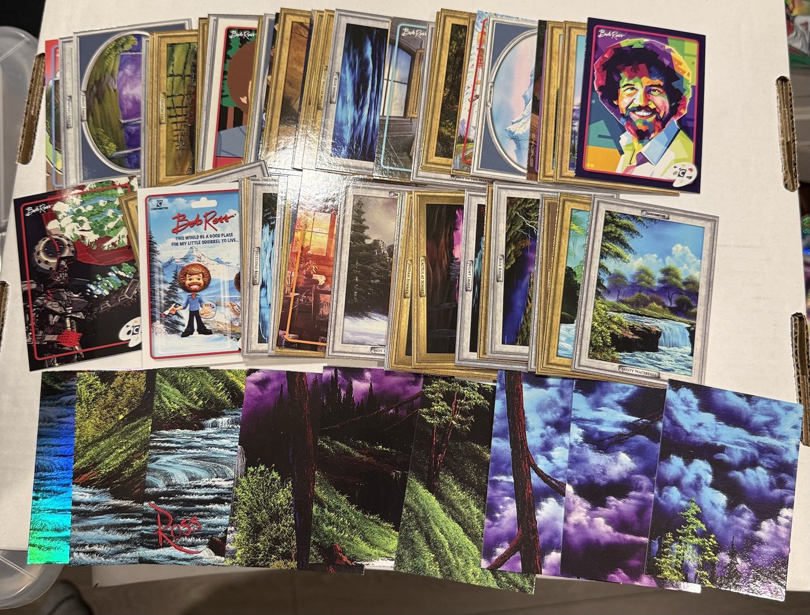 🔥2023 Cardsmiths Bob Ross S1 Complete Set #1-60+ 1-9 Black Waterfall Puzzle SP