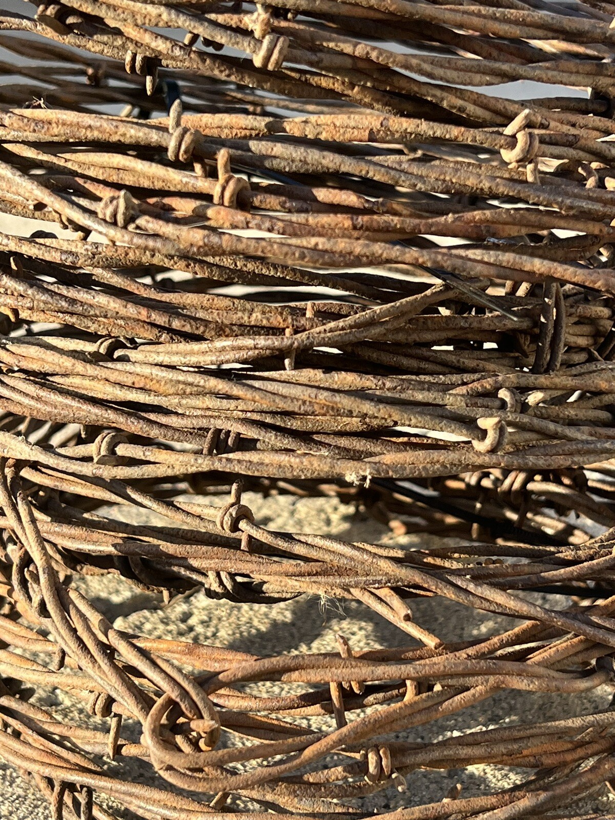 Authentic Rusty Barb Wire 12.5 Feet. Sharp old rustic look for crafting decor. 