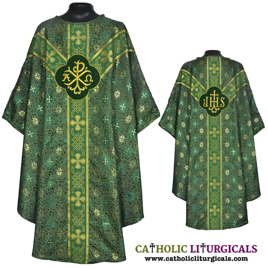 NEW Metallic Green clergy Gothic vestment stole set,NEW,Gothic chasuble , NEW