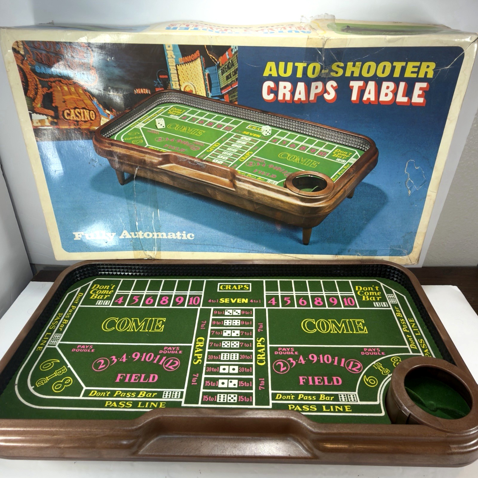 Vintage Waco Auto-Shooter Craps Table Tested Working Complete No Chips Japan Box